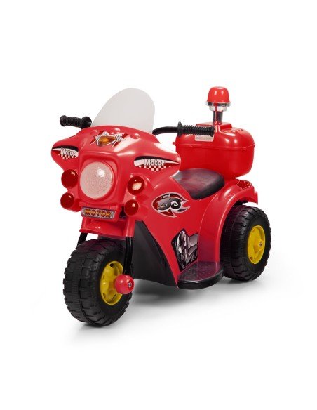 Mini-Moto Eléctrica de 3 ruedas para Niño Montable de 2 a 5 años Color Rojo-JU-41417