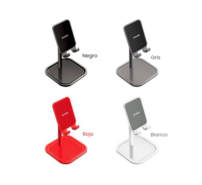 Soporte universal para celular o tableta para uso en el escritorio varios colores