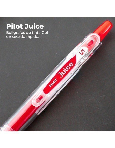 Bolígrafo Retráctil de Gel Pilot Juice Color de Negro de 0.5mm Secado Rápido Caja 5 Piezas-PL-42133