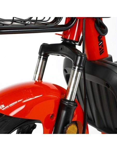 Bicicleta Eléctrica de 500 Watts Color Roja Hasta 40 km/h 4 Baterías de 12V 48/ 20Ah-BE-40699