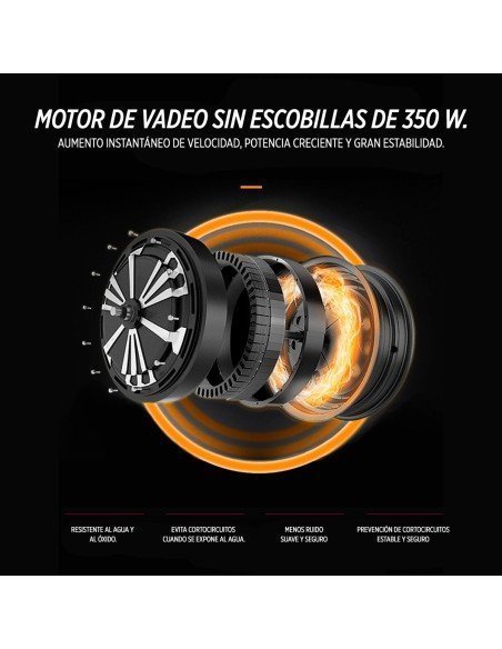 Bicimoto Eléctrica de 350 Watts Color Negra Hasta 40 km/h 4 Baterías de 12V-BE-39755