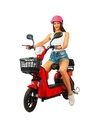 Bicimoto Eléctrica de 350 Watts Color Roja Hasta 40 km/h 4 Baterías de 12V-BE-39757