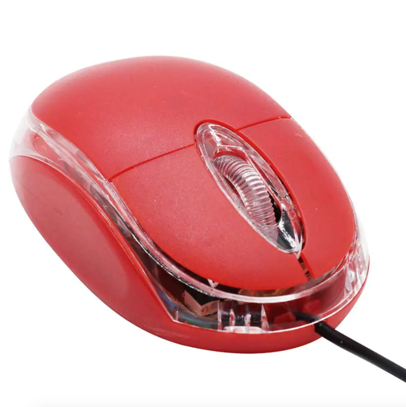 Mouse alámbrico óptico con dpi ajustable hasta 1600, variedad de colores 