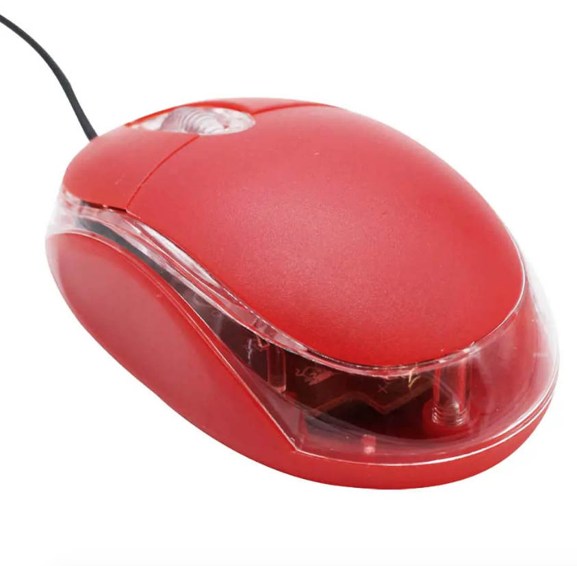 Mouse alámbrico óptico con dpi ajustable hasta 1600, variedad de colores 