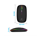 Mouse recargable inalámbrico con luz rgb y frecuencia 2.4g hz 