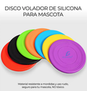 1pza Frisbee / disco de silicón para entrenamiento de mascotas, variedad de colores