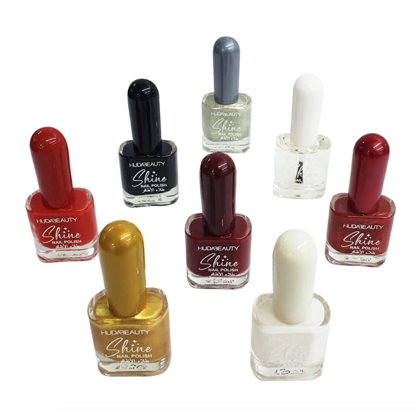 1pza esmalte para uñas 18ml, variedad de tonos / shine / nail polish / hudabeauty 