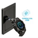 Reloj tipo smart watch deportivo redondo con carga por puerto usb y pantalla de 1.3 pulgadas, variedad de colores 