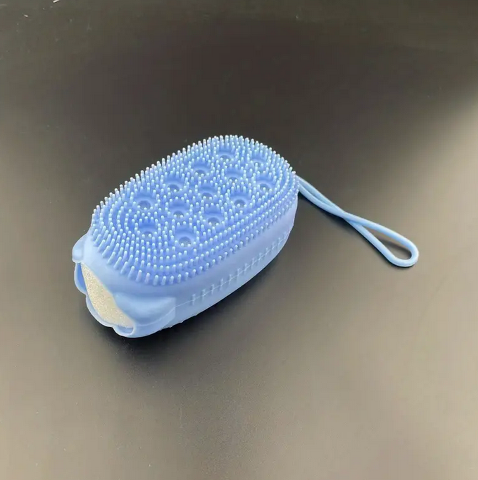 Cepillo De Masaje De Baño De Silicona De Doble Cara, Para Exfoliación Y Limpieza De La Piel