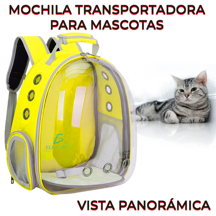 Mochila De Viaje Con Capsula Para Mascotas Vista Panorámica Seguro