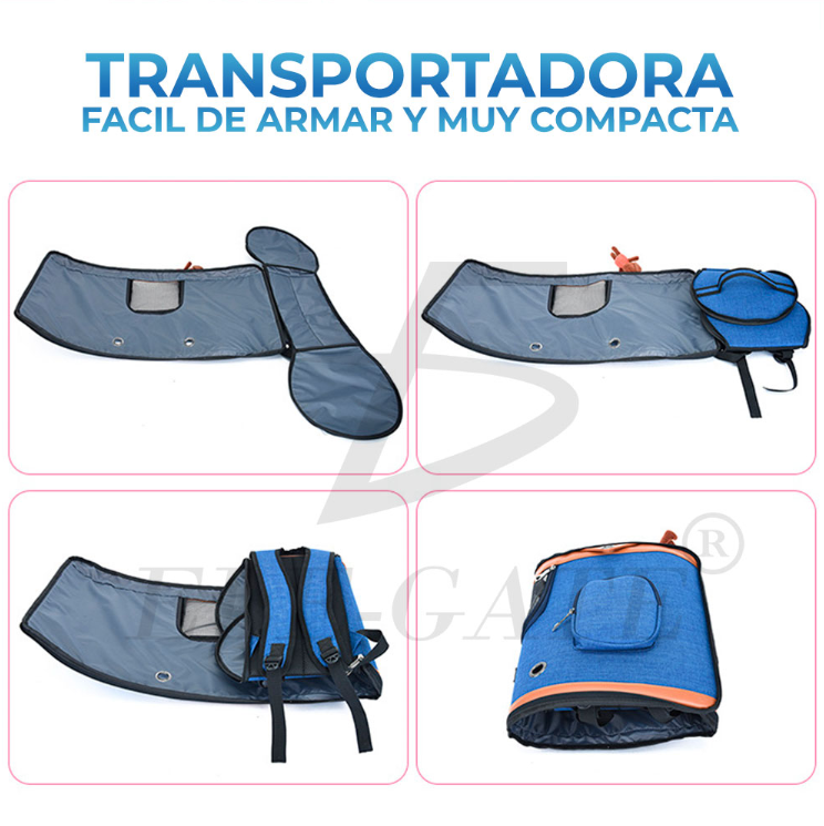 Mochila Grande Transportadora Viaje Para Mascota Perro Gato