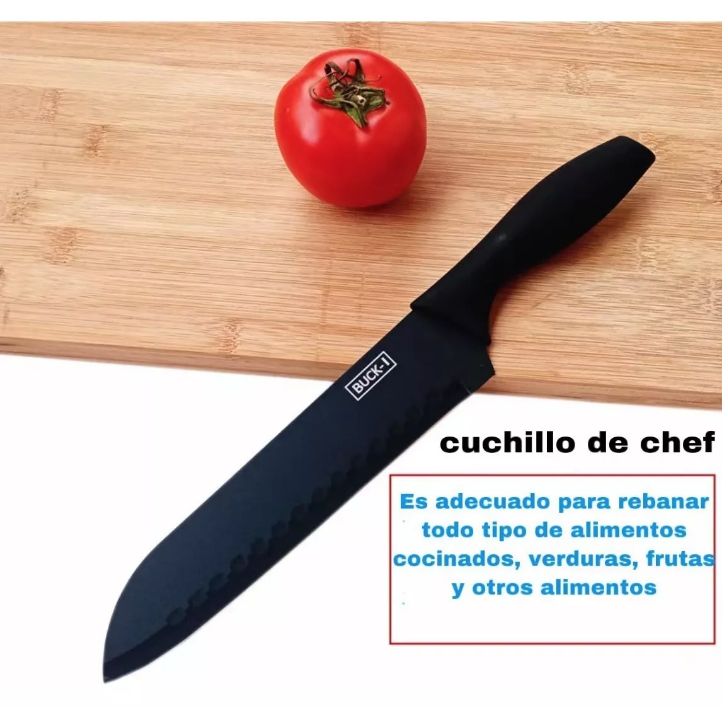 Juego de 3 cuchillos buck-i con mango de plástico, molde en forma de corazón y cuchara para espagueti 