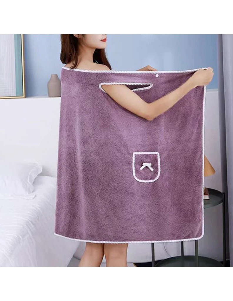 Toalla de Baño 100% Poliéster  medidas 80 cm x 135 cm Color Purpura-HG-42319