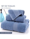 Juego de 3 toallas para baño Toalla grande: 70X140 Toalla Mediana: 35X75 Toalla chica: 35X35 Varios Colores-HG-42857-39765