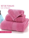 Juego de 3 toallas para baño Toalla grande: 70X140 Toalla Mediana: 35X75 Toalla chica: 35X35 Varios Colores-HG-42857-39765