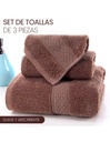 Juego de 3 toallas para baño Toalla grande: 70X140 Toalla Mediana: 35X75 Toalla chica: 35X35 Varios Colores-HG-42857-39765