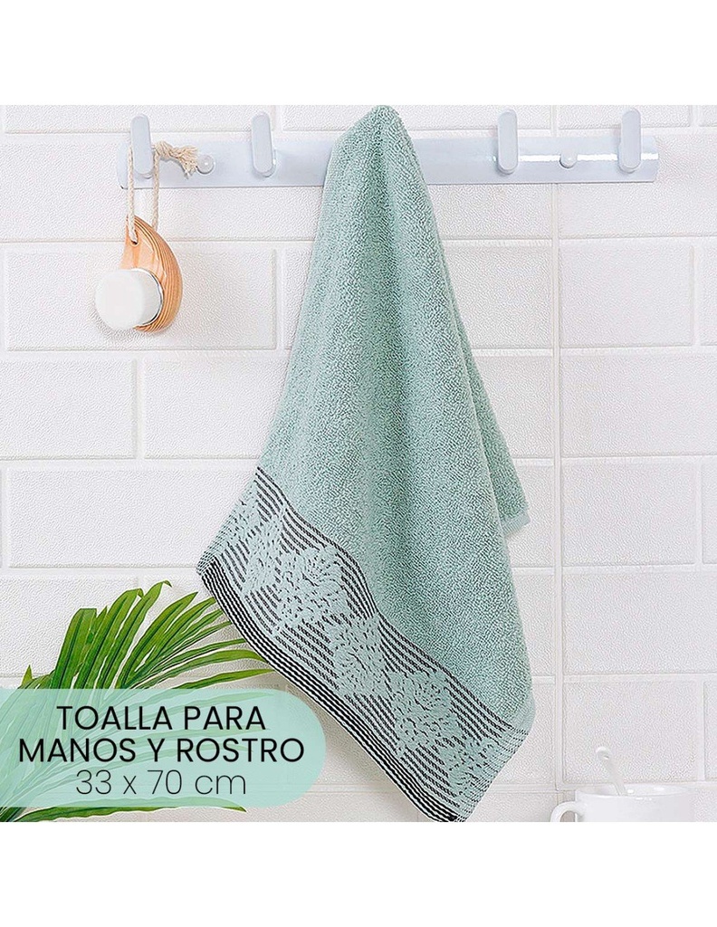 Toalla para manos 100% algodón suave y resistente medida 33 x 70 cms varios colores-HG-42120-39190