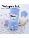 Toalla de Baño para Limpieza Facial de Fibra Medidas 35cm. x 75 cm Varios Colores-HG-42106