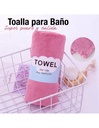 Toalla de Baño para Limpieza Facial de Fibra Medidas 35cm. x 75 cm Varios Colores-HG-42106