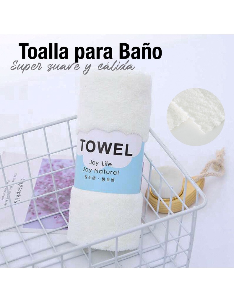 Toalla de Baño para Limpieza Facial de Fibra Medidas 35cm. x 75 cm Varios Colores-HG-42106