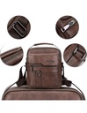 Bolso Cruzado para Hombre Café  Oscuro Piel Sintética Marca WEIXIER-BL-41480