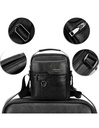 Bolso Cruzado para Hombre Negro Piel Sintética Marca WEIXIER-BL-41481