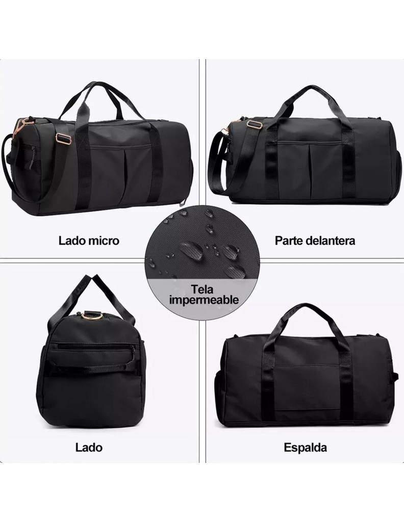 Bolsa Deportiva Multifuncional Color Negro Nailon-DP-39506