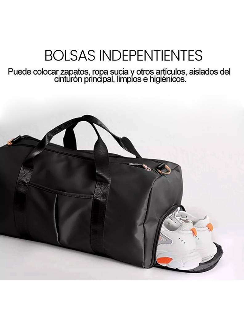 Bolsa Deportiva Multifuncional Color Negro Nailon-DP-39506