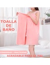 Toalla de Baño 100% Poliéster  medidas 80 cm x 135 cm Color Rosa-HG-42316