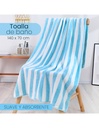 Toalla de Baño  Suave y Absorbente Medidas 140 x 70 cm Color Azul-HG-40671