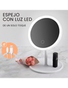 Espejo de Maquillaje redondo portátil USB con Luz LED Color Blanco-SYB-39401