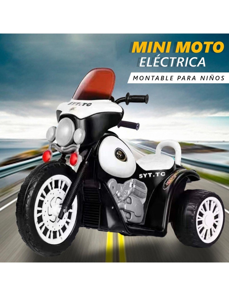 Mini-Moto Eléctrica de 3 ruedas para Niño Montable de 2 a 5 años-JU-41391