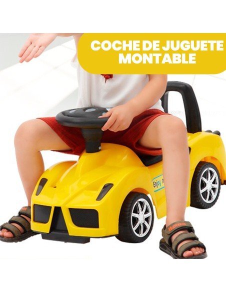 Coche para Niño Montable Color Amarillo de 2 a 5 años-JU-41637