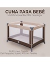 Cuna Para Bebé Color Café de 0 a 36 meses 100 cm x 70 cm x 65 cm, Peso: 7.0 kg-BB-41442