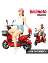 Bicimoto Eléctrica de 350 Watts Color Roja Hasta 40 km/h 4 Baterías de 12V-BE-39757