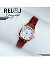 Reloj Café de Cuarzo y Cuero Sintético Medidas de 20 cm x 3 cm-RJ-43726