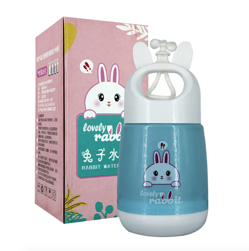 Vaso / termo de cristal en forma de conejo 380ml, variedad de colores / lovely rabbit / rabbit water cup