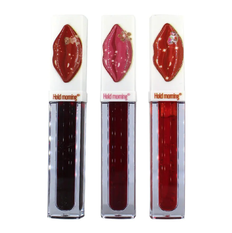 1pza Brillo labial en tono mate, variedad de tonos / hold morning / tapa con beso / labial beso / tinta labial