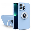 Case para iPhone 14  color azul claro con base material TPU