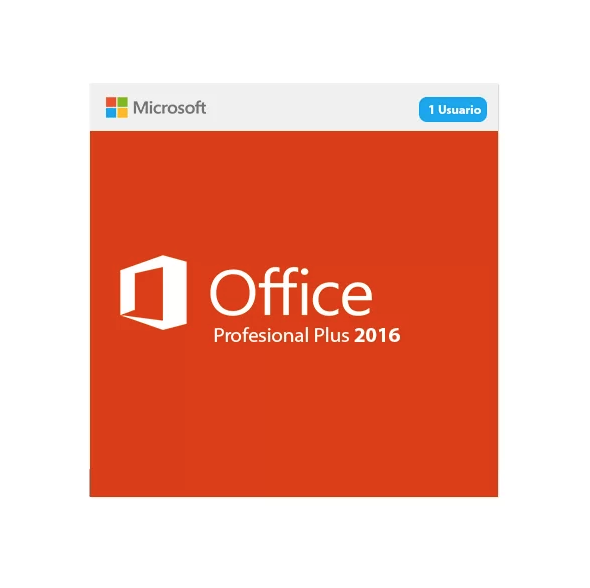 Licencia digital para descarga de Microsoft Office 2016 Profesional Plus 1 usuario Word, Excel, Powerpoint, Outlook, Access, Publisher, OneNote y Teams