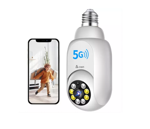 [TEC-ML/SS4194] Cámara De Seguridad Ation E27 De 360° Wifi 2.4g /5g Full Hd