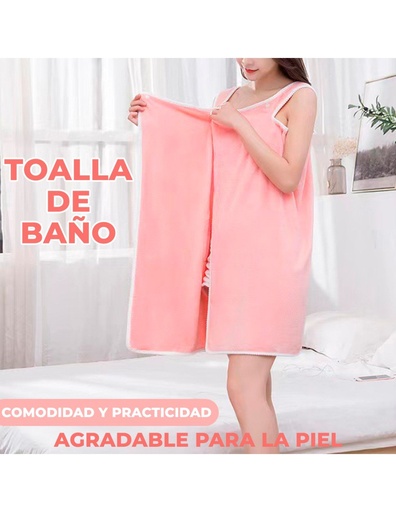 [HG-42316] Toalla de Baño 100% Poliéster  medidas 80 cm x 135 cm Color Rosa-HG-42316