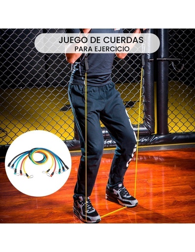 [DP-39509] Juego de Cuerdas Para Ejercicio De Manos, Pierna, Espalda con 11 Piezas-DP-39509