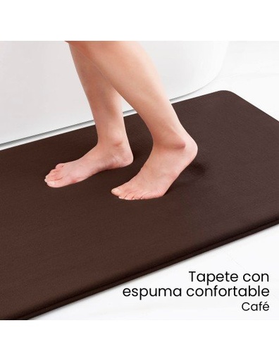 [TP-40253] Tapete Café con Espuma Viscoelástica Confortable de 60cm x 40cm-TP-40253