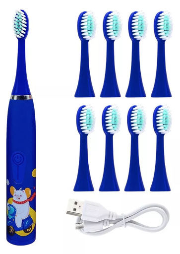 [HOG-JO1002] Cepillo eléctrico dental recargable para niño color azul