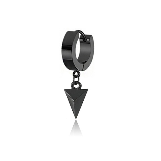 [MDA-NJ8002] Arete botón negro de triangulo