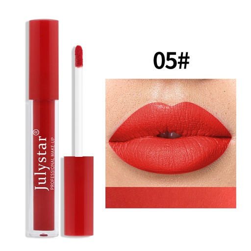 [SYB-NJ1190] 1pza Brillo labial rojo # 5 Julystar